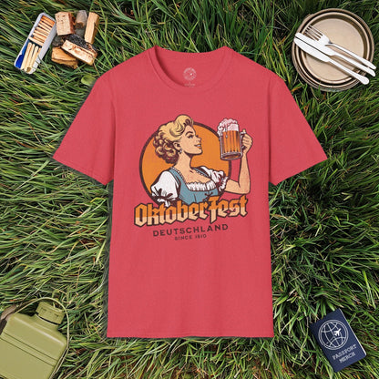 Vintage Oktoberfest Beer Maiden, Germany T-Shirt