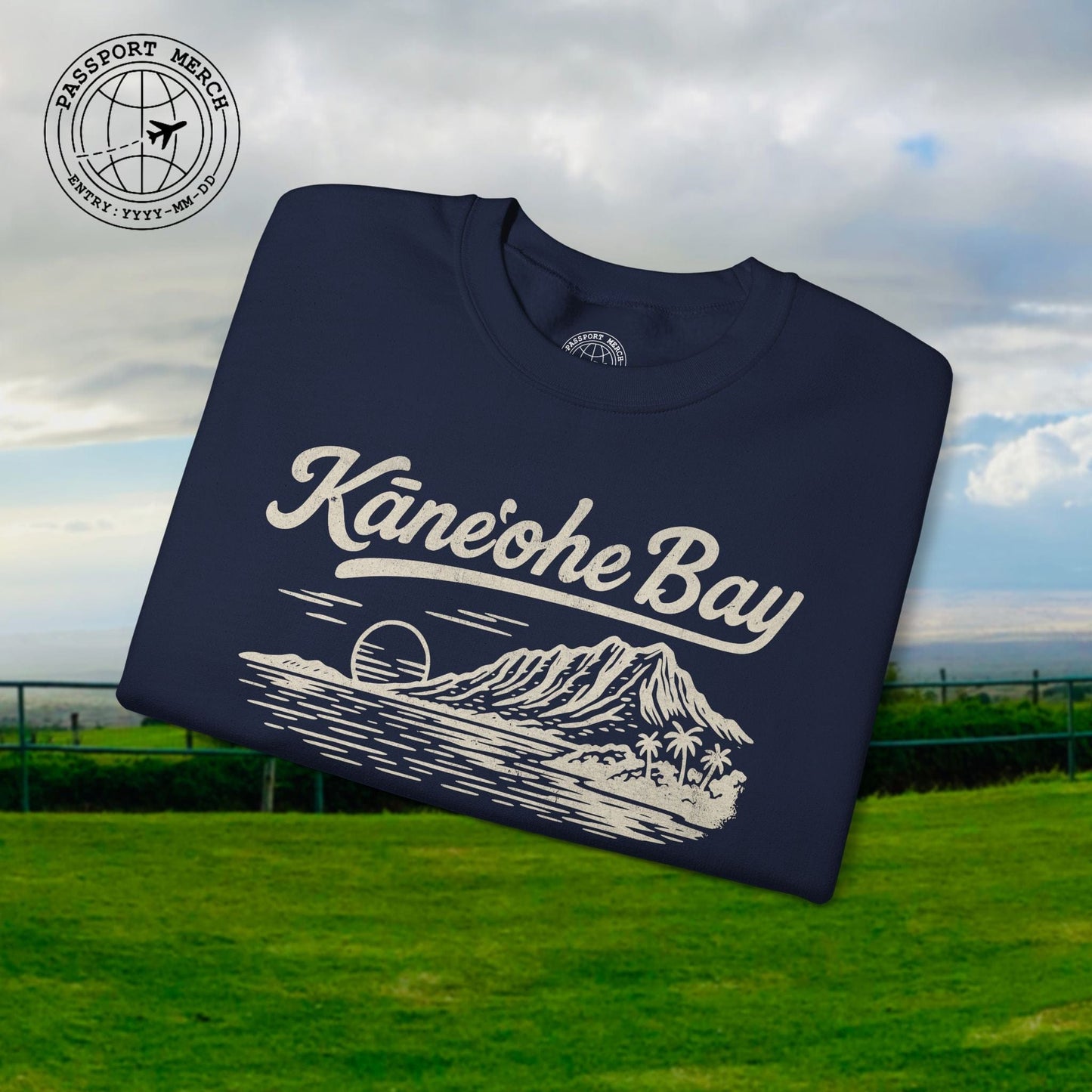 Kaneohe Bay Vintage Monochrome, Hawaii Crewneck
