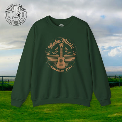 Make Music Hawaiian Style Crewneck
