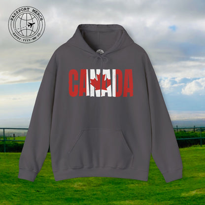 Vintage Canada Patriotism Letter Flag Hoodie