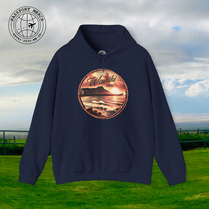 Vintage Nostalgia, Waikiki, Hawaii Hoodie