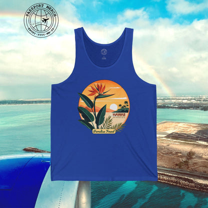 Retro (Bird of) Paradise Found, Hawaii Tank Top