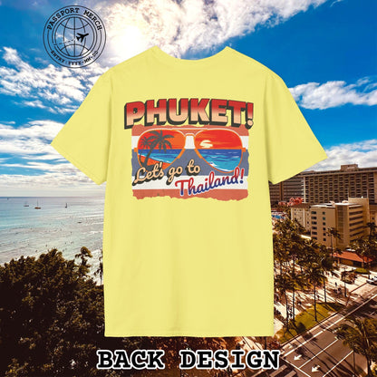 Phuket! Let's go to Thailand! Back Print T-Shirt