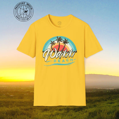 Waikiki Beach Retro Vibes Hawaii T-Shirt