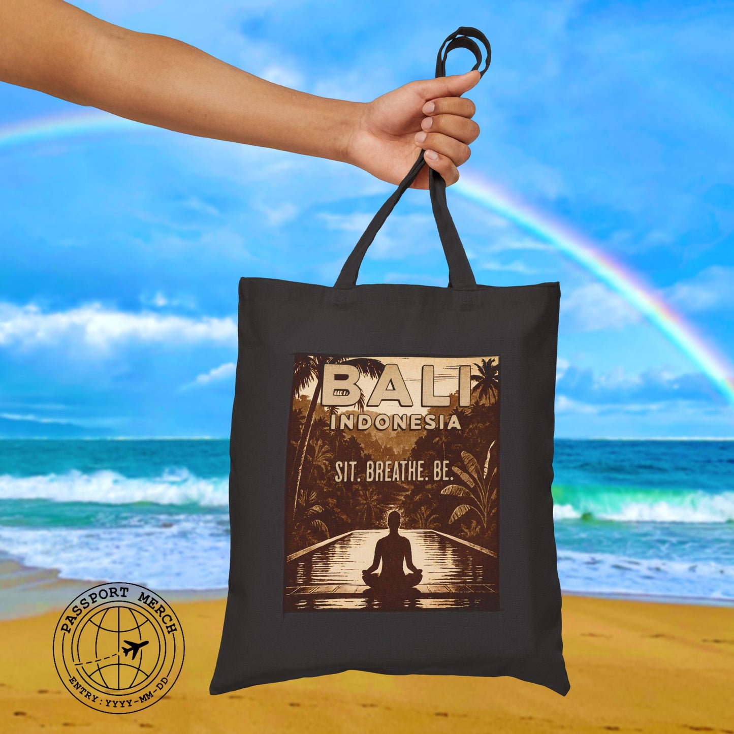 Sit. Breathe. Be. Bali, Indonesia Tote Bag