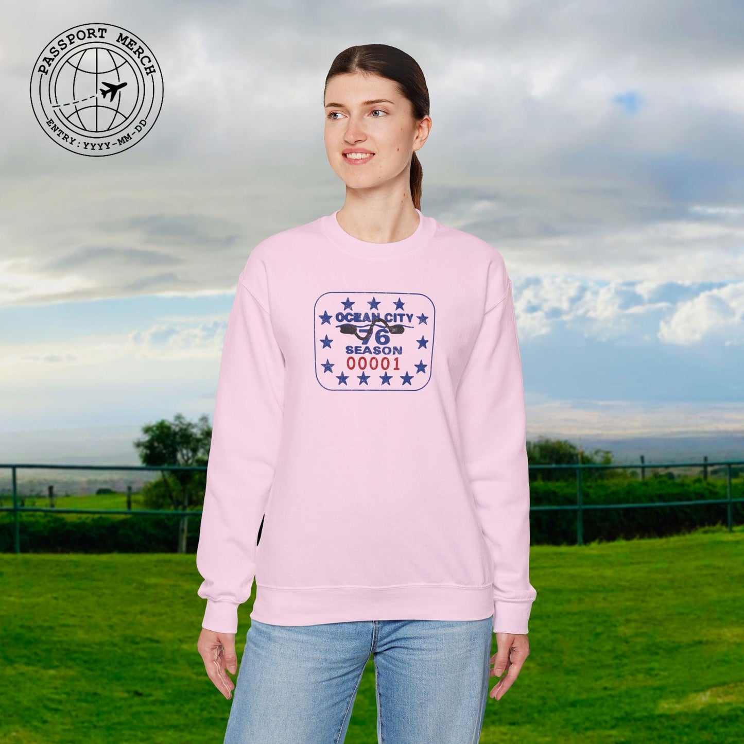 Vintage Ocean City 1976 Beach Tag, New Jersey Crewneck