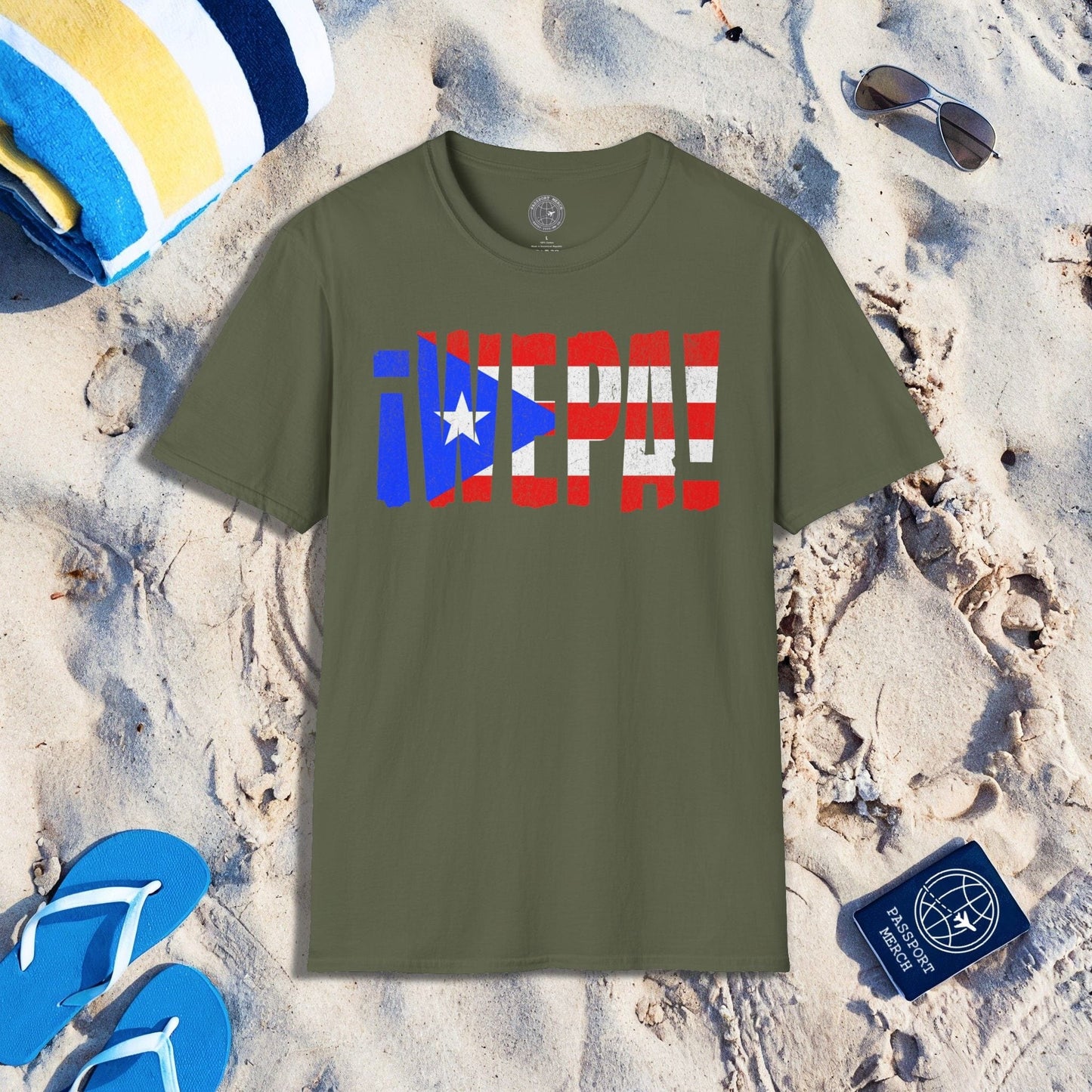 Wepa Puerto Rico Letter Flag T-Shirt