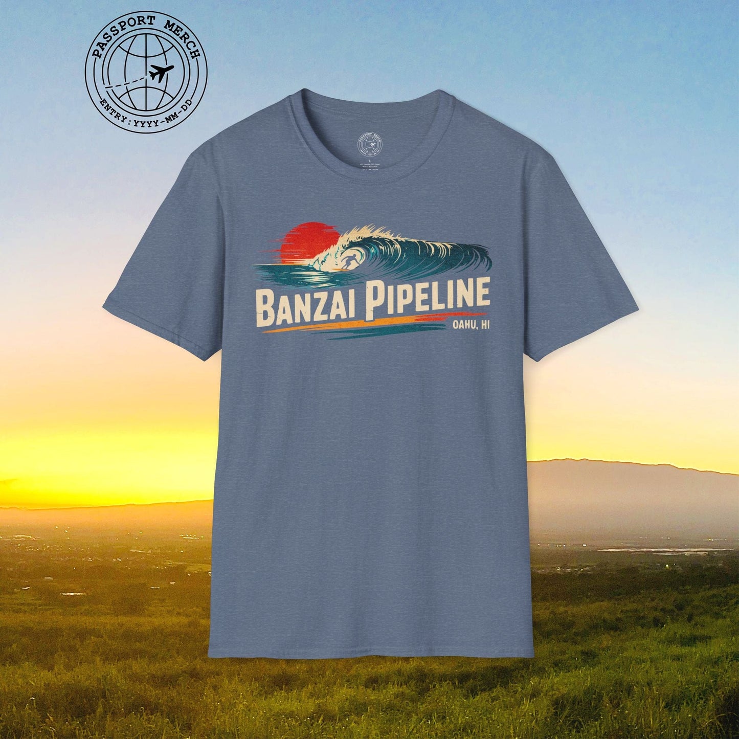 Banzai Pipeline, Oahu, Hawaii - Vibrant Surf Retro T-Shirt
