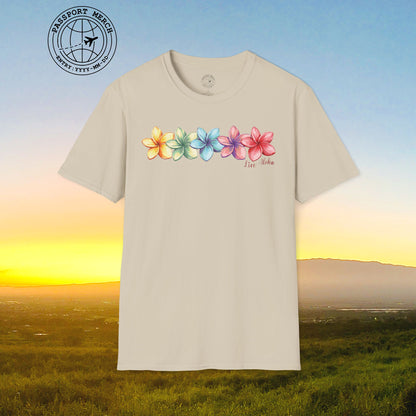 Five Vibrant Plumerias, Hawaii T-Shirt