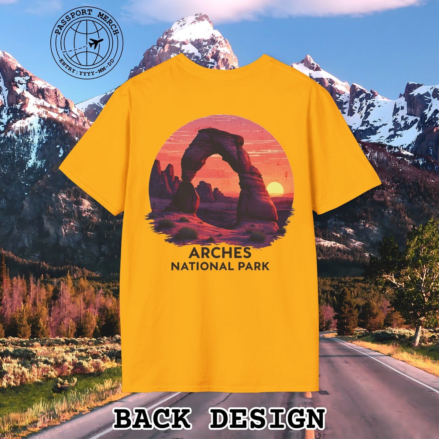 Arches National Park, Utah, Back Print T-Shirt