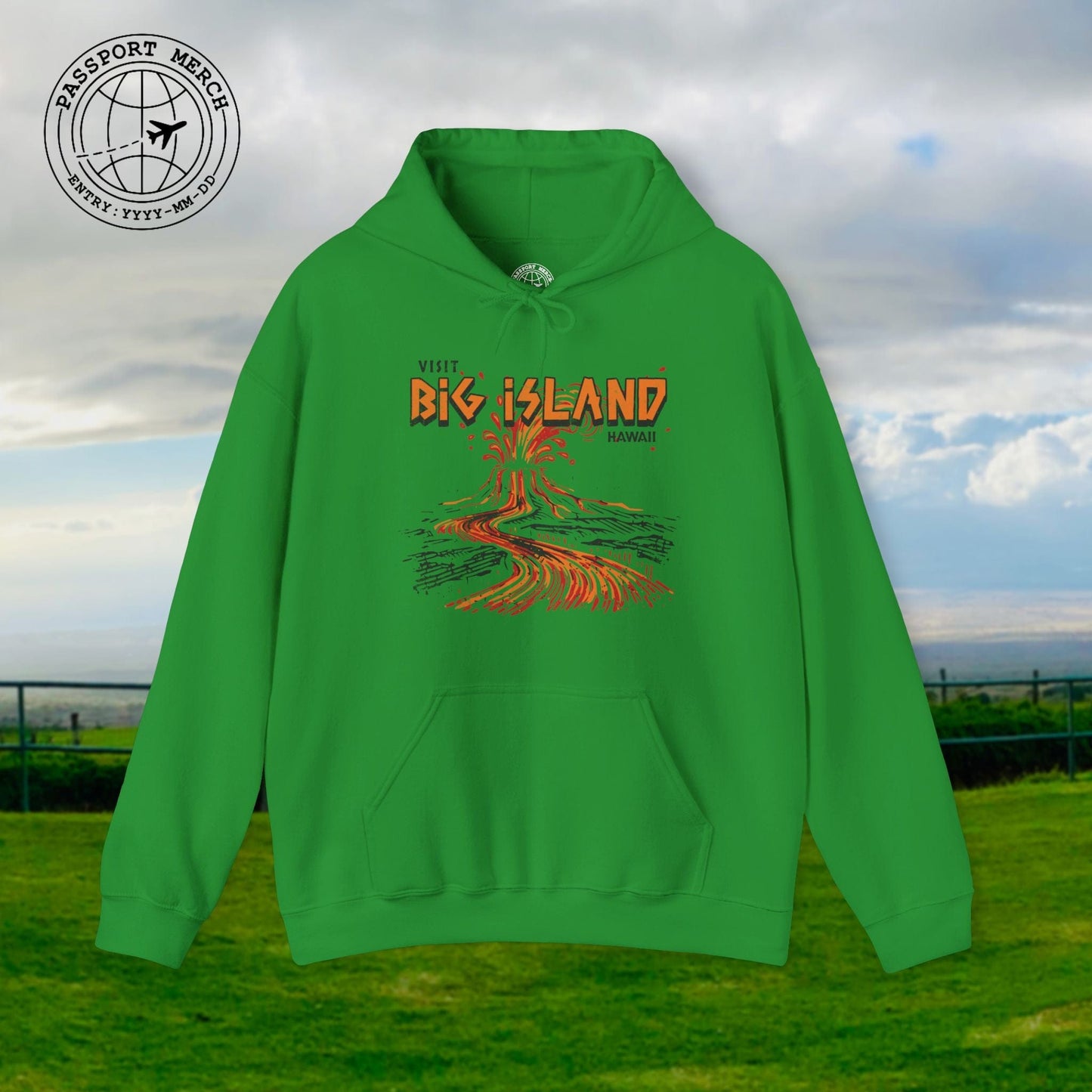 Vintage Visit Big Island, Hawaii Hoodie