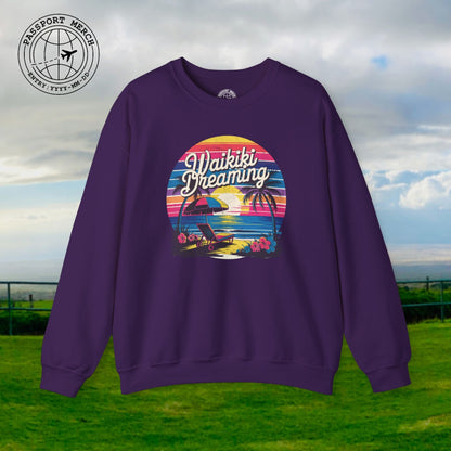 Retro Waikiki Dreaming, Hawaii Crewneck