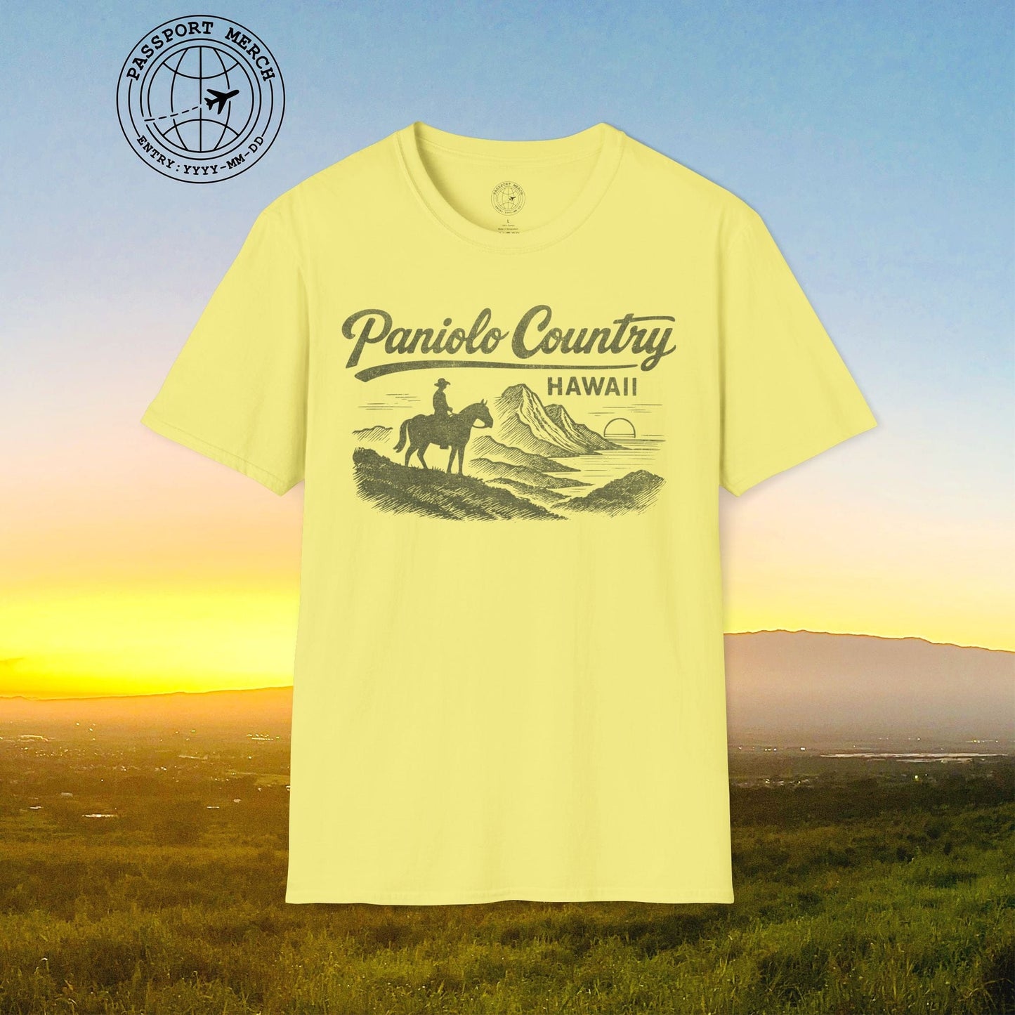 Paniolo Country Vintage Monochrome, Hawaii T-Shirt