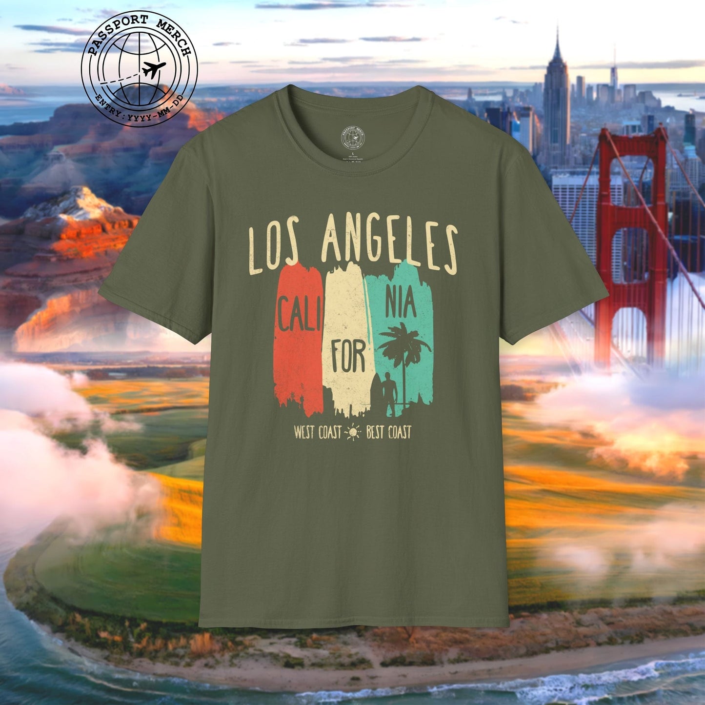 Los Angeles, West Coast Best Coast California T-Shirt