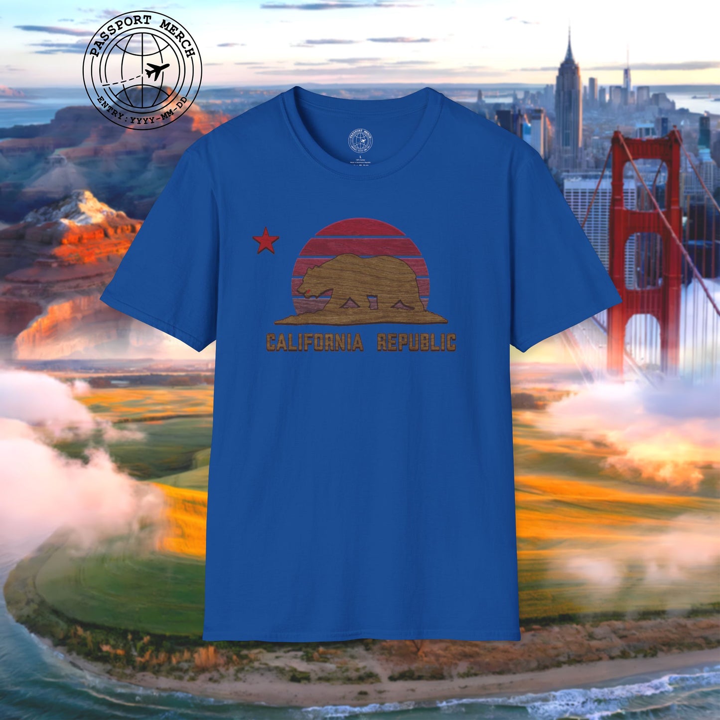 Woodworked Flag of California T-Shirt