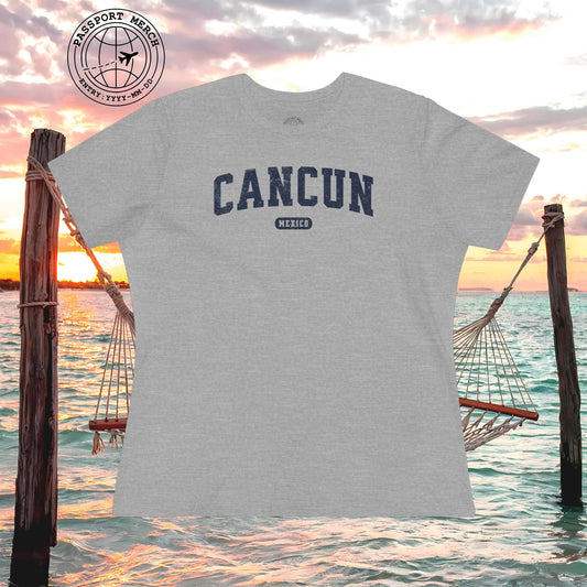 Classic Athletic (Bucket List Edition), Cancun, Mexico, Womens Fit T-Shirt