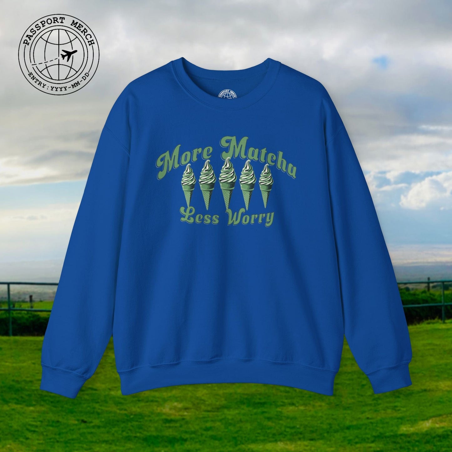 More Matcha Less Worry, Japan Crewneck