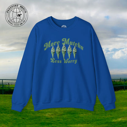 More Matcha Less Worry, Japan Crewneck