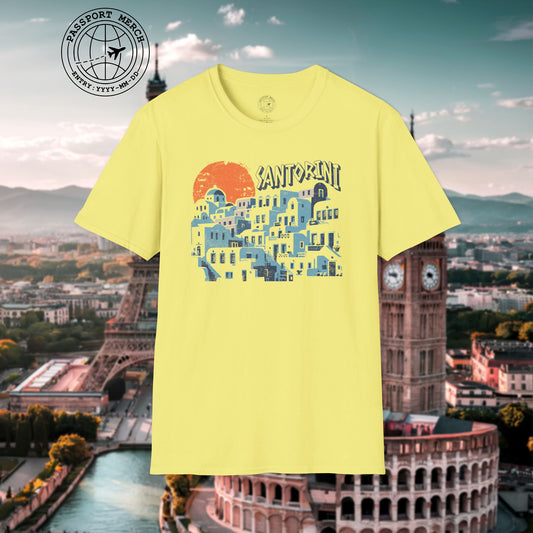 Santorini Shadows, Greece T-Shirt