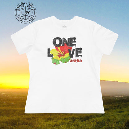 One Love, Aloha, Hawaii, Womens Fit T-Shirt