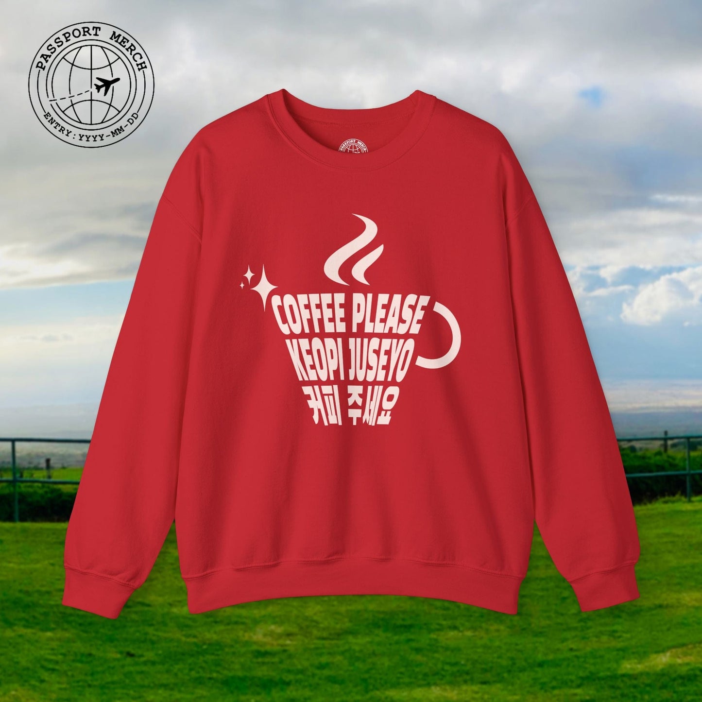 Coffee Please. Keopi Juseyo. Korea Crewneck