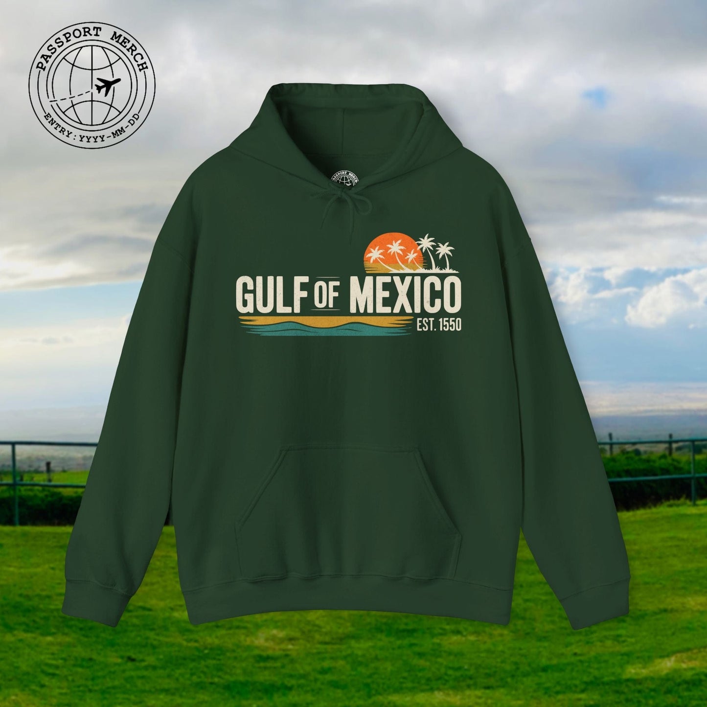 Vintage Retro Gulf of Mexico Hoodie