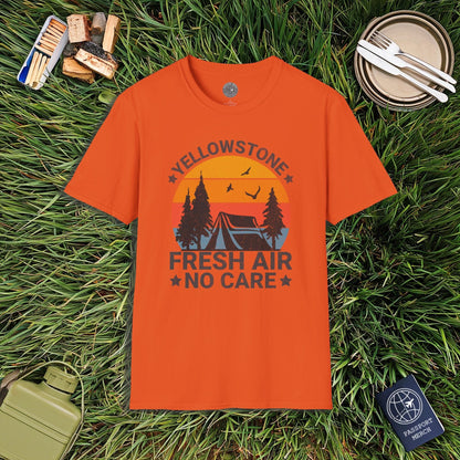 Yellowstone Fresh Air No Care Wyoming T-Shirt