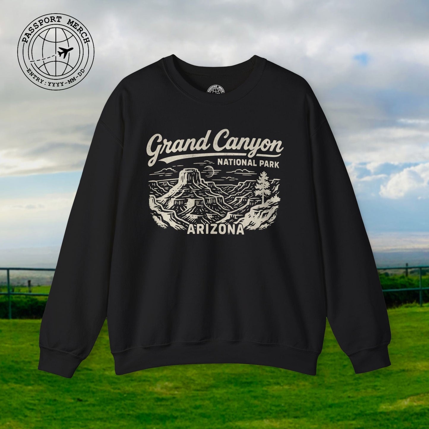 Grand Canyon National Park Vintage Monochrome, Arizona Crewneck