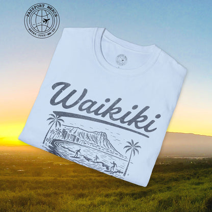 Monochrome Dreams of Waikiki, Hawaii T-Shirt