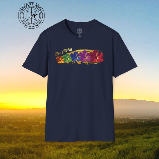 Live Aloha Pop Art Hibiscus, Hawaii T-Shirt