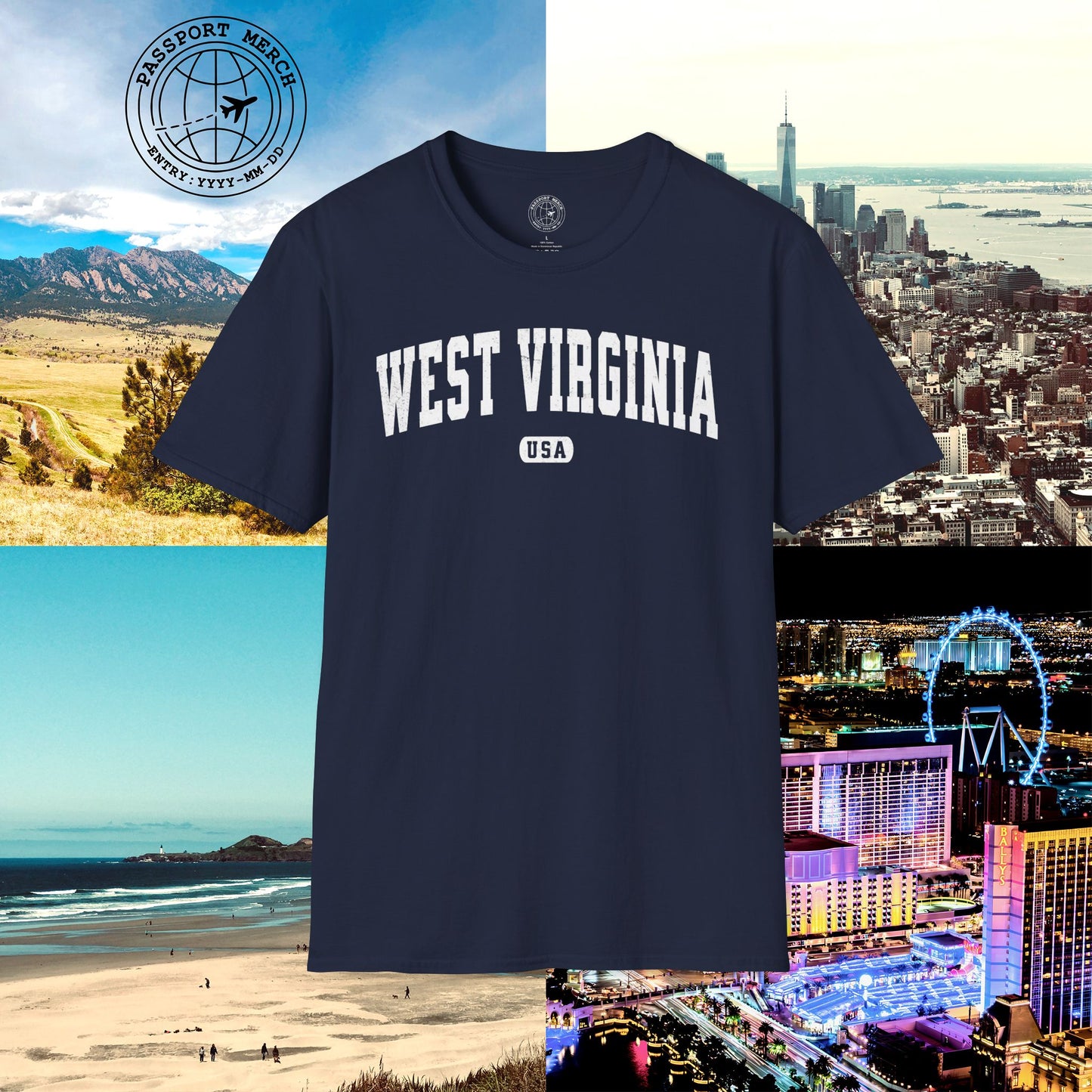 Classic Athletic, West Virginia (50 States Edition) T-Shirt