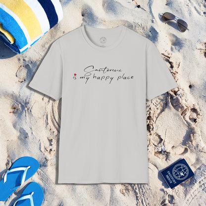 Santorini is my happy place, Greece T-Shirt