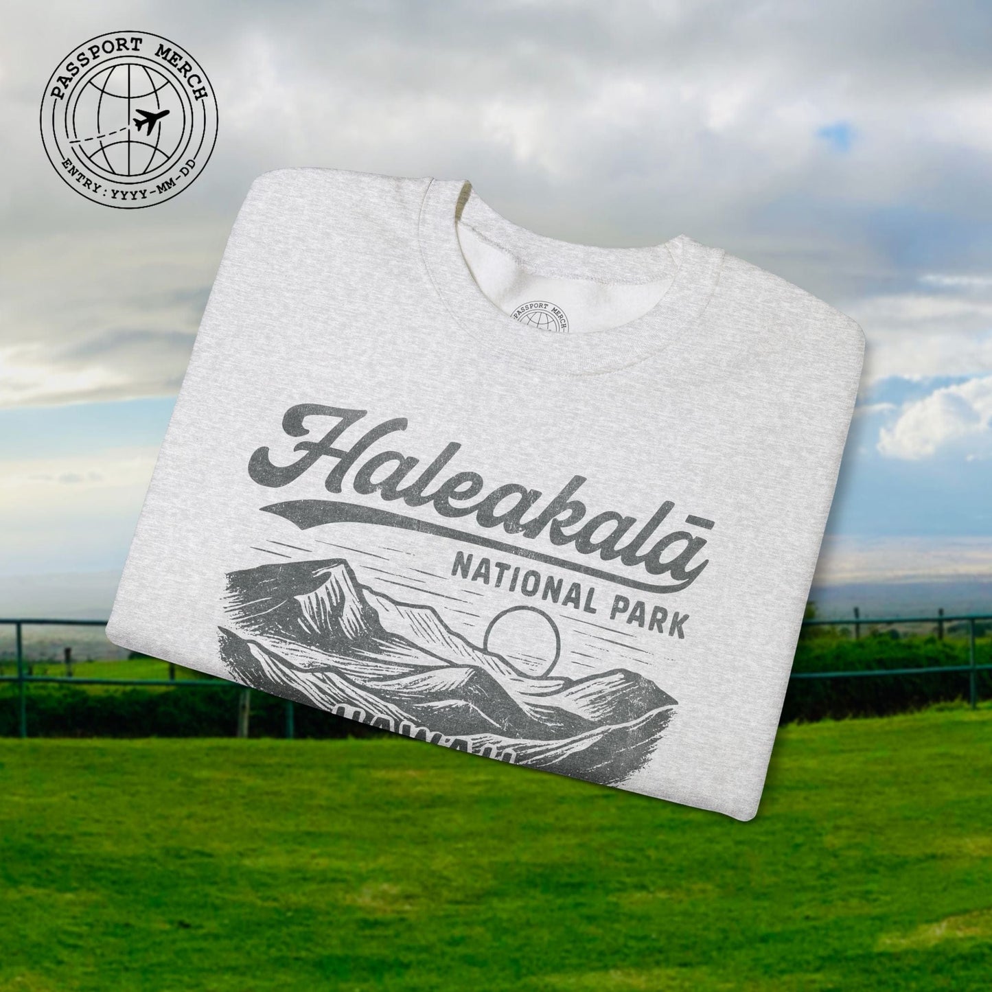 Haleakala National Park Vintage Monochrome, Hawaii Crewneck