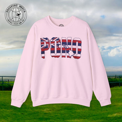 Hawaii Pono Letter Flag Crewneck
