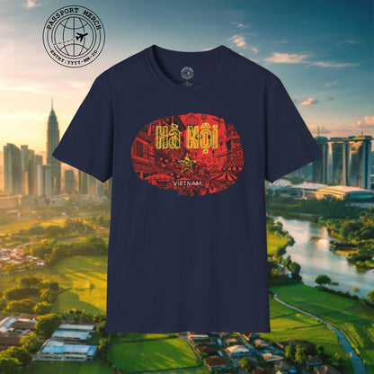 Hanoi Vietnam Vintage Streets Flag T-Shirt