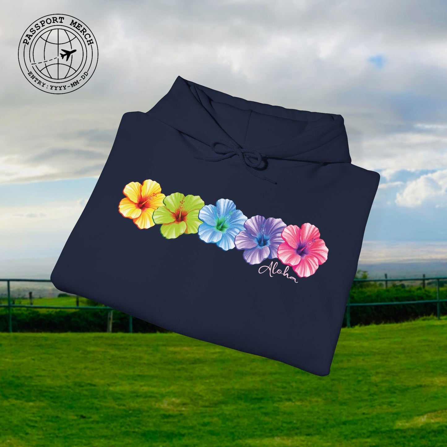 Five Vibrant Hibiscus, Hawaii Hoodie