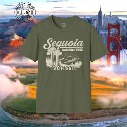 Sequoia National Park Vintage Monochrome, California T-Shirt