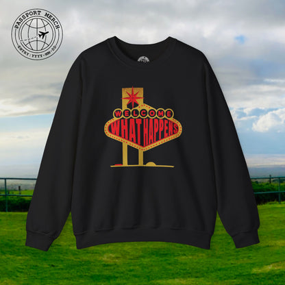 "WHAT HAPPENS" in Vegas, Nevada Crewneck