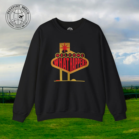 "WHAT HAPPENS" in Vegas, Nevada Crewneck