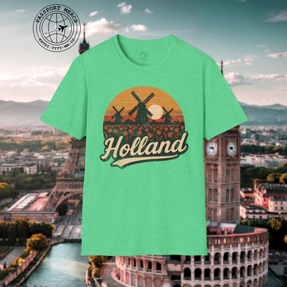 Holland Tulips and Windmills T-Shirt