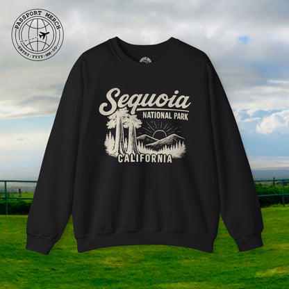 Sequoia National Park Vintage Monochrome, California Crewneck