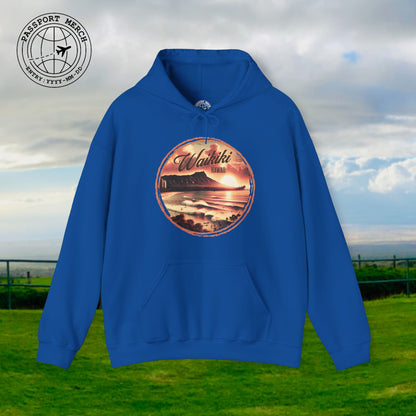 Vintage Nostalgia, Waikiki, Hawaii Hoodie