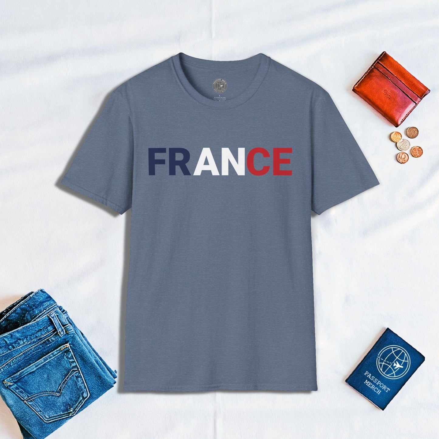 France Patriotism Letter Flag T-Shirt