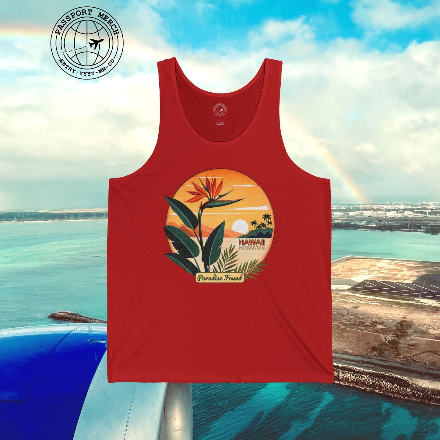 Retro (Bird of) Paradise Found, Hawaii Tank Top