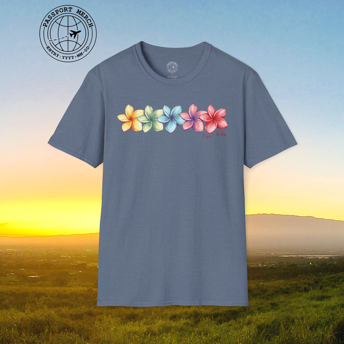 Five Vibrant Plumerias, Hawaii T-Shirt