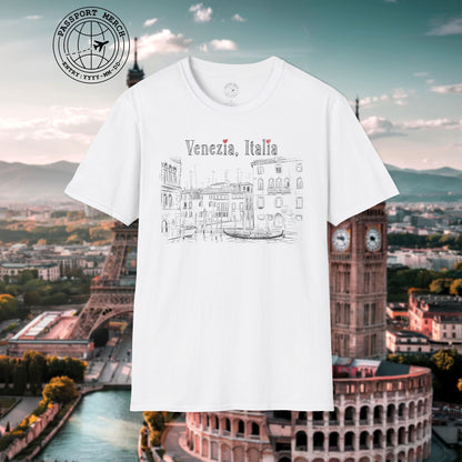 Monochrome Dreams of Venice Italy T-Shirt