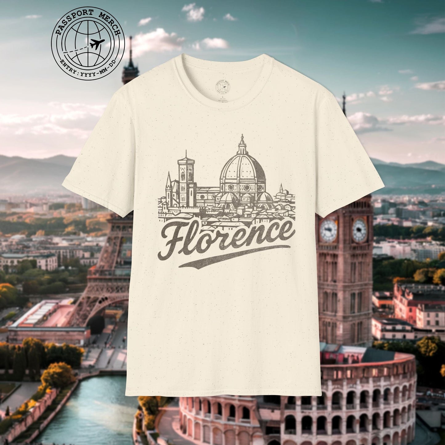 Monochrome Dreams of Florence, Italy T-Shirt