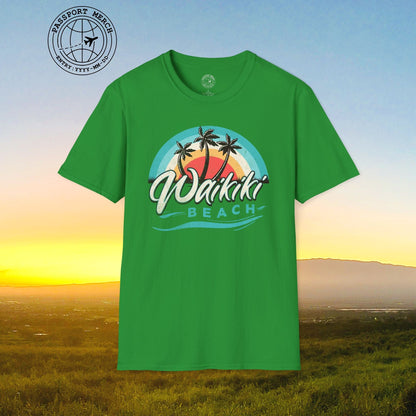 Waikiki Beach Retro Vibes Hawaii T-Shirt