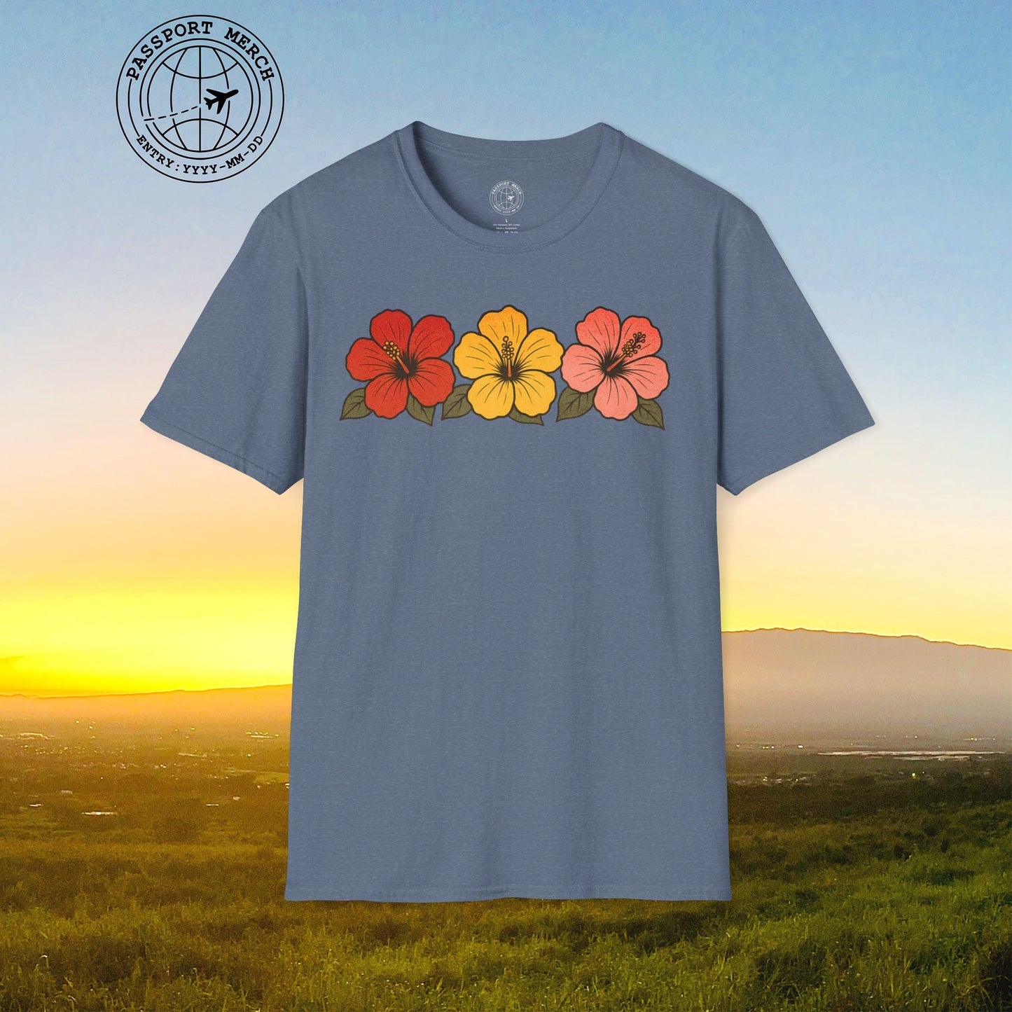 Three Vintage Hibiscus, Hawaii T-Shirt