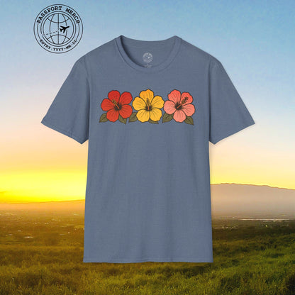 Three Vintage Hibiscus, Hawaii T-Shirt